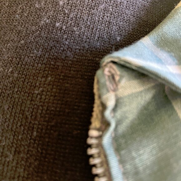 Vintage pleated short sleeve attached neck tie back zipper dress Henry Lee brand - Picture 9 of 16